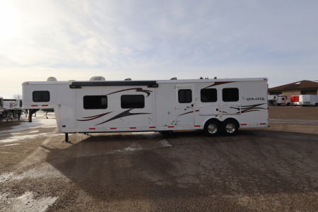 Used 2013 Bison Trailers 3 Place LQ W/Slide-out Horse Trailer