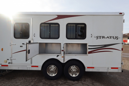 Used 2013 Bison Trailers 3 Place LQ W/Slide-out Horse Trailer