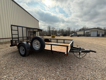 New 2026 Diamond T 77 in x 12 ft Single Axle, Rear Ramp Gate, Spare Tire