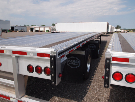 Used $1250/Month 2024 MAC 53' Flatbed Trailer w/ Toolbox