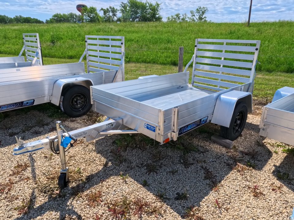 New 2027 Aluma 54 x 8 ESA Utility Trailer with 2,000 lb. GVWR , Steel Rims and Solid Sides