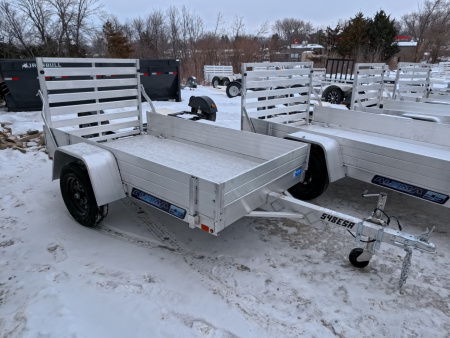 New 2027 Aluma 54 x 8 ESA Utility Trailer with 2,000 lb. GVWR , Steel Rims and Solid Sides