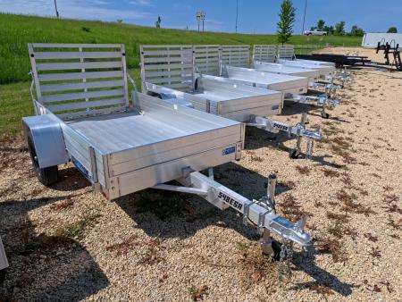 New 2027 Aluma 54 x 8 ESA Utility Trailer with 2,000 lb. GVWR , Steel Rims and Solid Sides