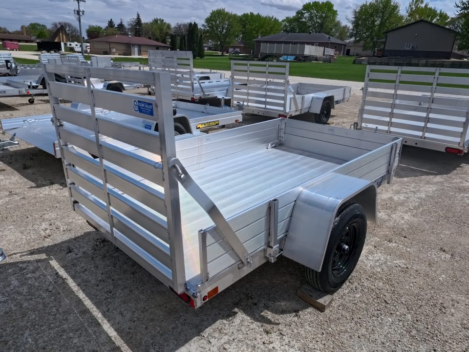 New 2027 Aluma 54 x 8 ESA Utility Trailer with 2,000 lb. GVWR , Steel Rims and Solid Sides