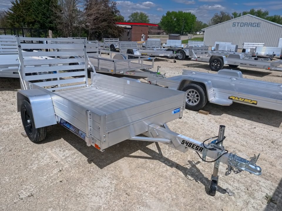 New 2027 Aluma 54 x 8 ESA Utility Trailer with 2,000 lb. GVWR , Steel Rims and Solid Sides
