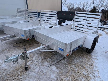 New 2027 Aluma 54 x 8 ESA Utility Trailer with 2,000 lb. GVWR , Steel Rims and Solid Sides