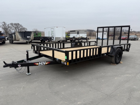 New 2026 H&H Black 82 x14' 3k ATV Trailer