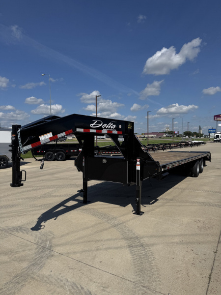New 2026 Delta 32ft Gooseneck Flatbed Trailer 23,400 GVWR