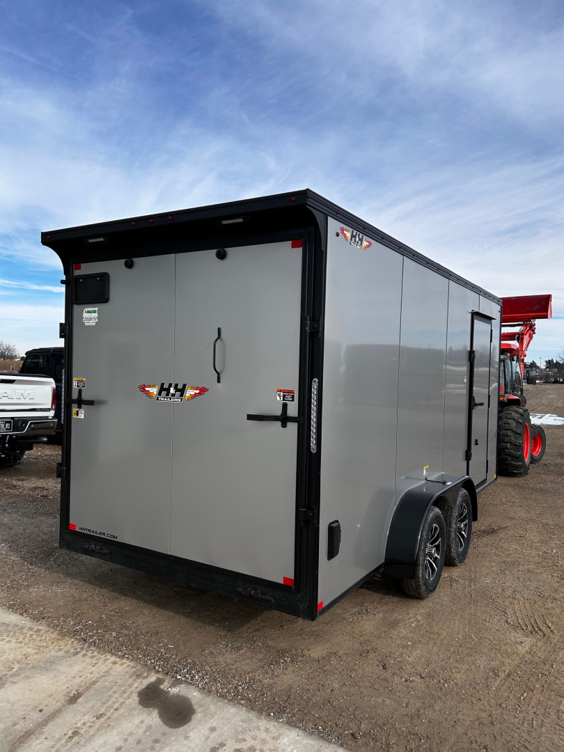 New 2026 H&H Trailers 7X16 7' INTERIOR RAMP DOOR Cargo / Enclosed Trailer