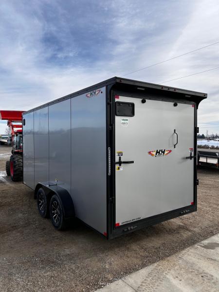 New 2026 H&H Trailers 7X16 7' INTERIOR RAMP DOOR Cargo / Enclosed Trailer