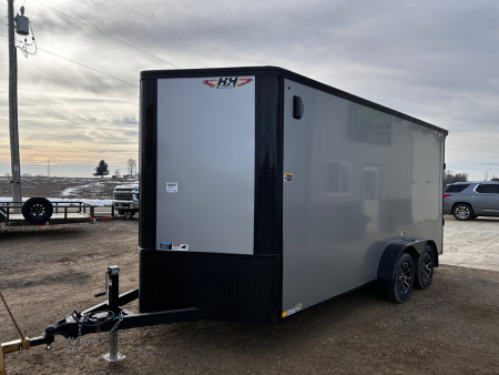 New 2026 H&H Trailers 7X16 7' INTERIOR RAMP DOOR Cargo / Enclosed Trailer