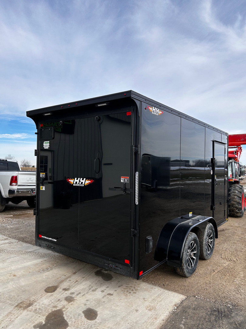 New 2026 H&H Trailers 7X14 7' INTERIOR RAMP DOOR Cargo / Enclosed Trailer