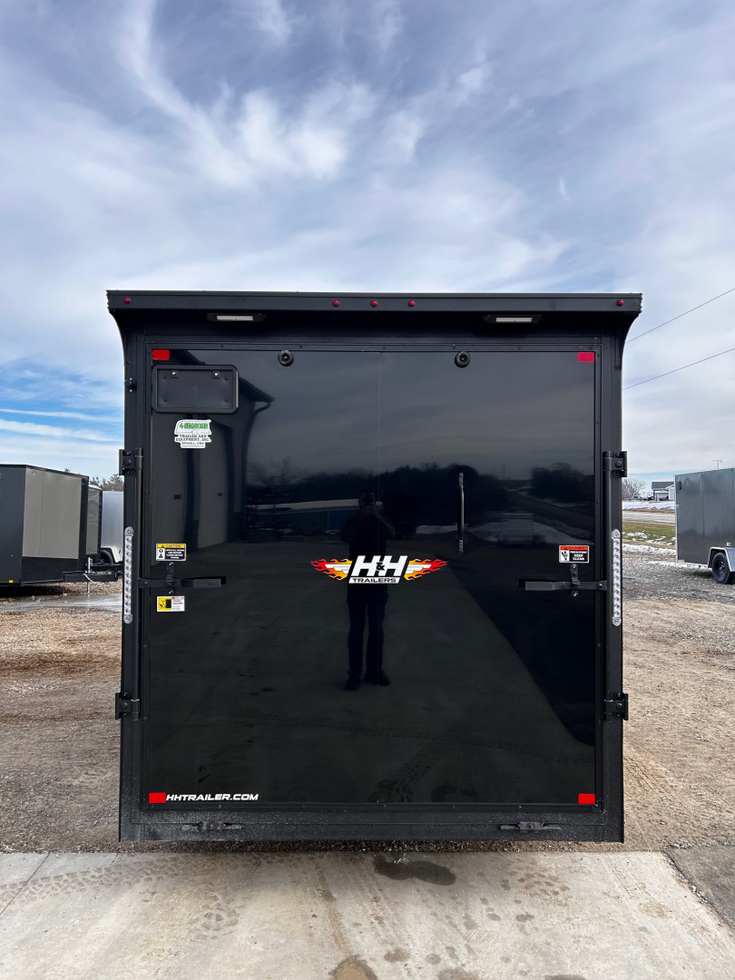 New 2026 H&H Trailers 7X14 7' INTERIOR RAMP DOOR Cargo / Enclosed Trailer