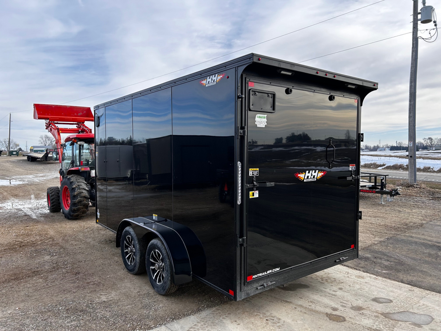 New 2026 H&H Trailers 7X14 7' INTERIOR RAMP DOOR Cargo / Enclosed Trailer