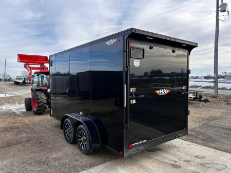 New 2026 H&H Trailers 7X14 7' INTERIOR RAMP DOOR Cargo / Enclosed Trailer
