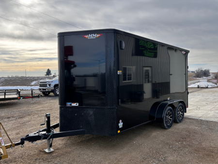 New 2026 H&H Trailers 7X14 7' INTERIOR RAMP DOOR Cargo / Enclosed Trailer