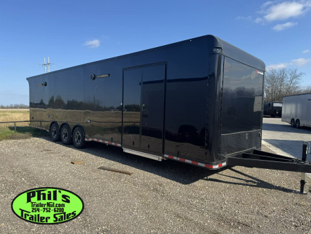 New 2025 RC Trailers 8.5X34 RACE TRAILER Car / Racing Trailer BLACKOUT PACKAGE ENCLOSED CAR HAULER RACE TRAILER