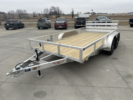 New 2026 H&H Aluminum 82 x14' 7k Rail Side Utility Trailer