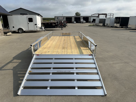 New 2026 H&H Aluminum 82"x14' 7k Rail Side Utility Trailer