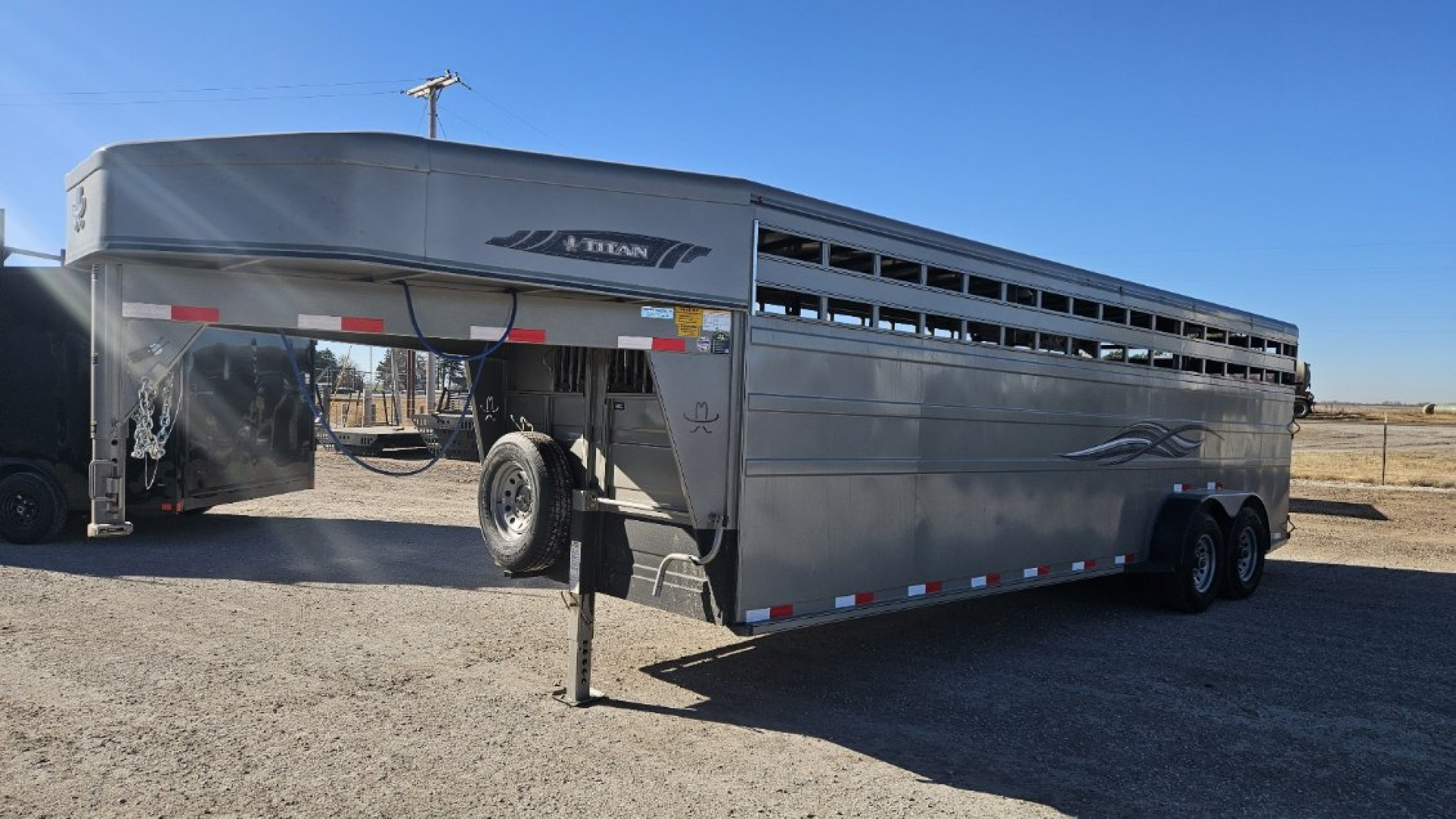 Used 2025 Titan Trailer Classic 6'8 x 24' Stock Trailer