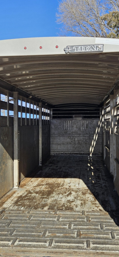 Used 2025 Titan Trailer Classic 6'8 x 24' Stock Trailer