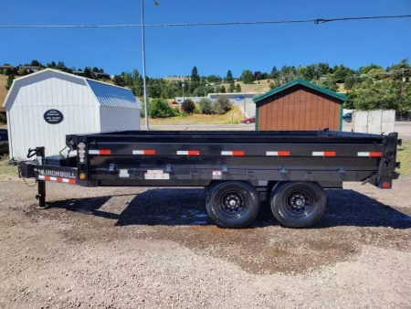 New 2026 Iron Bull 8x14 15k Deckover Dump Trailer