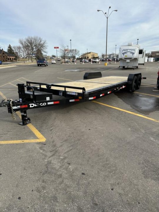 New 2026 Delco Trailers 24' Split deck tilt bed 7000# axles (16 tilt+8'stationary) Equipment Trailer