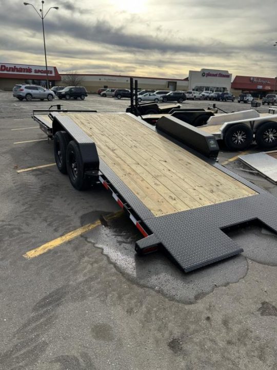 New 2026 Delco Trailers 24' Split deck tilt bed 7000# axles (16 tilt+8'stationary) Equipment Trailer