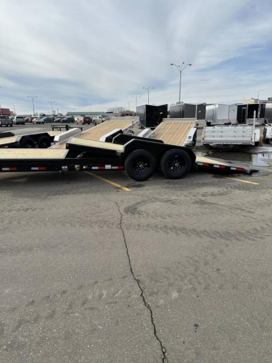 New 2026 Delco Trailers 24' Split deck tilt bed 7000# axles (16 tilt+8'stationary) Equipment Trailer