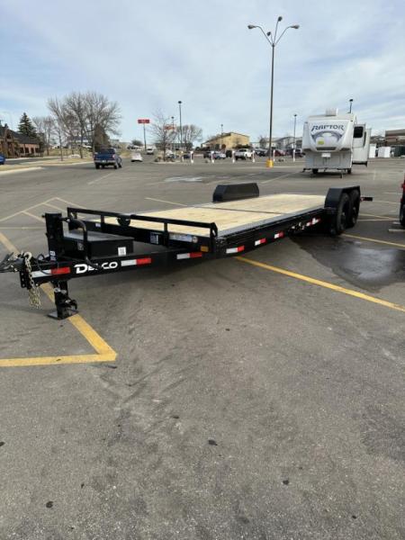 New 2026 Delco Trailers 24' Split deck tilt bed 7000# axles (16 tilt+8'stationary) Equipment Trailer