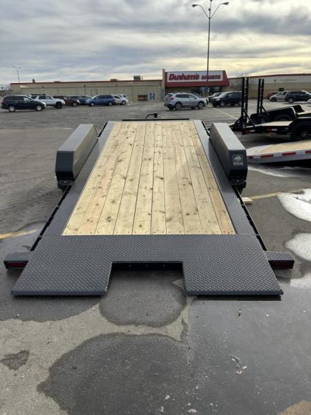 New 2026 Delco Trailers 24' Split deck tilt bed 7000# axles (16 tilt+8'stationary) Equipment Trailer