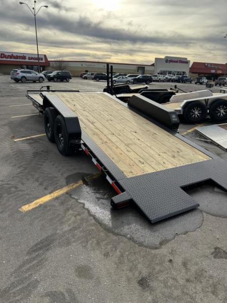 New 2026 Delco Trailers 24' Split deck tilt bed 7000# axles (16 tilt+8'stationary) Equipment Trailer