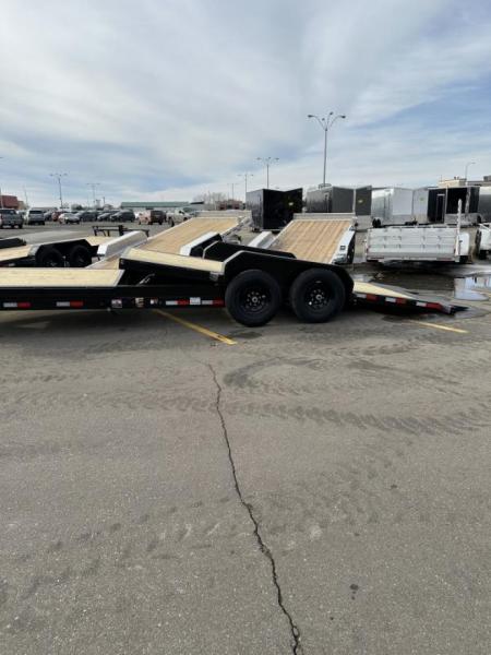 New 2026 Delco Trailers 24' Split deck tilt bed 7000# axles (16 tilt+8'stationary) Equipment Trailer