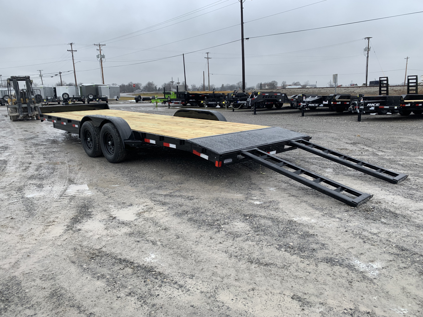 New 2026 Rice Trailers FMCM8224 (82" x 22' + 2') 9.9K Magnum Car Hauler Car / Racing Trailer
