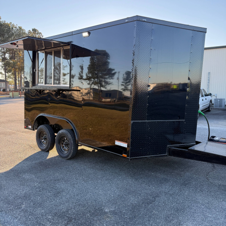 New 8.5X12TA Black Concession Trailer