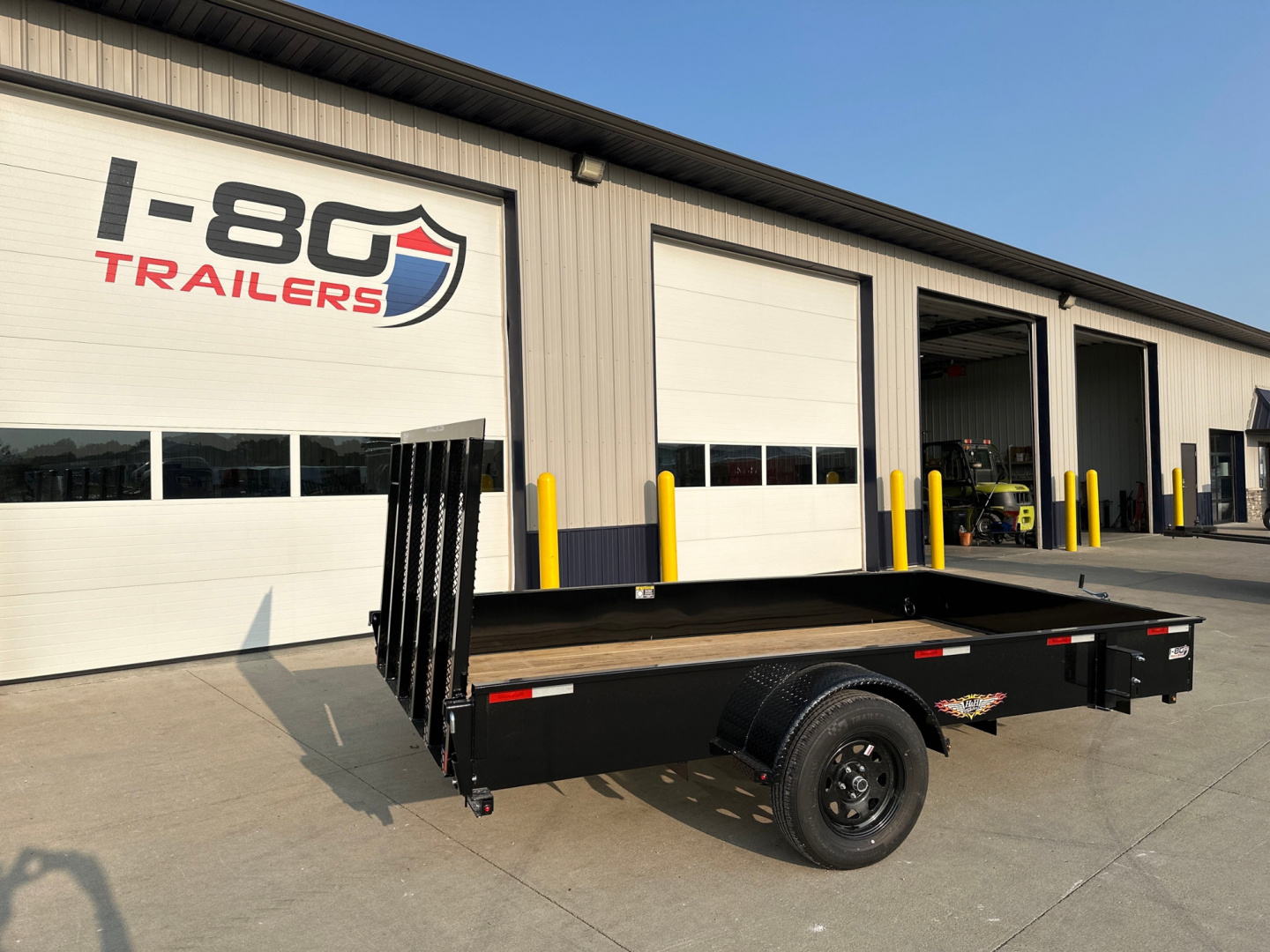 New 2026 H&H Black 76"x12' 3k Solid Side Utility Trailer