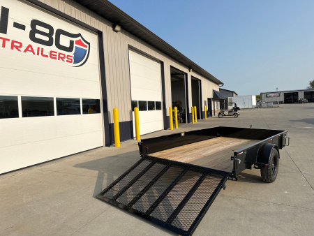 New 2026 H&H Black 76"x12' 3k Solid Side Utility Trailer