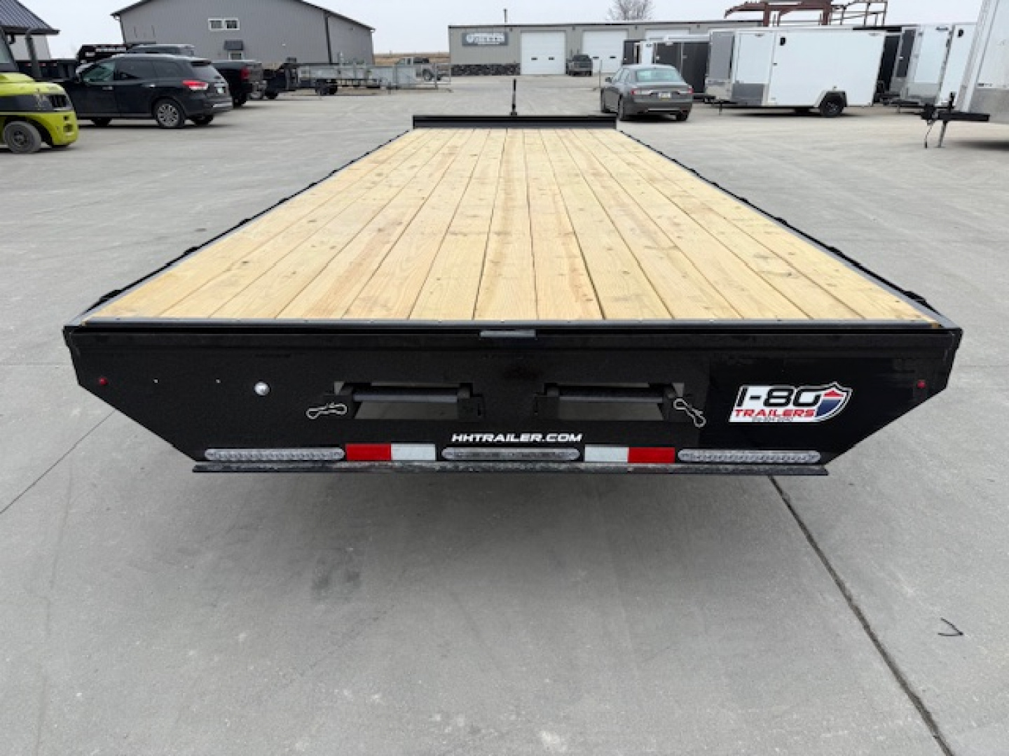 New 2026 H&H Black 102"x24' 14k Standard Duty Deckover Flatbed Trailer