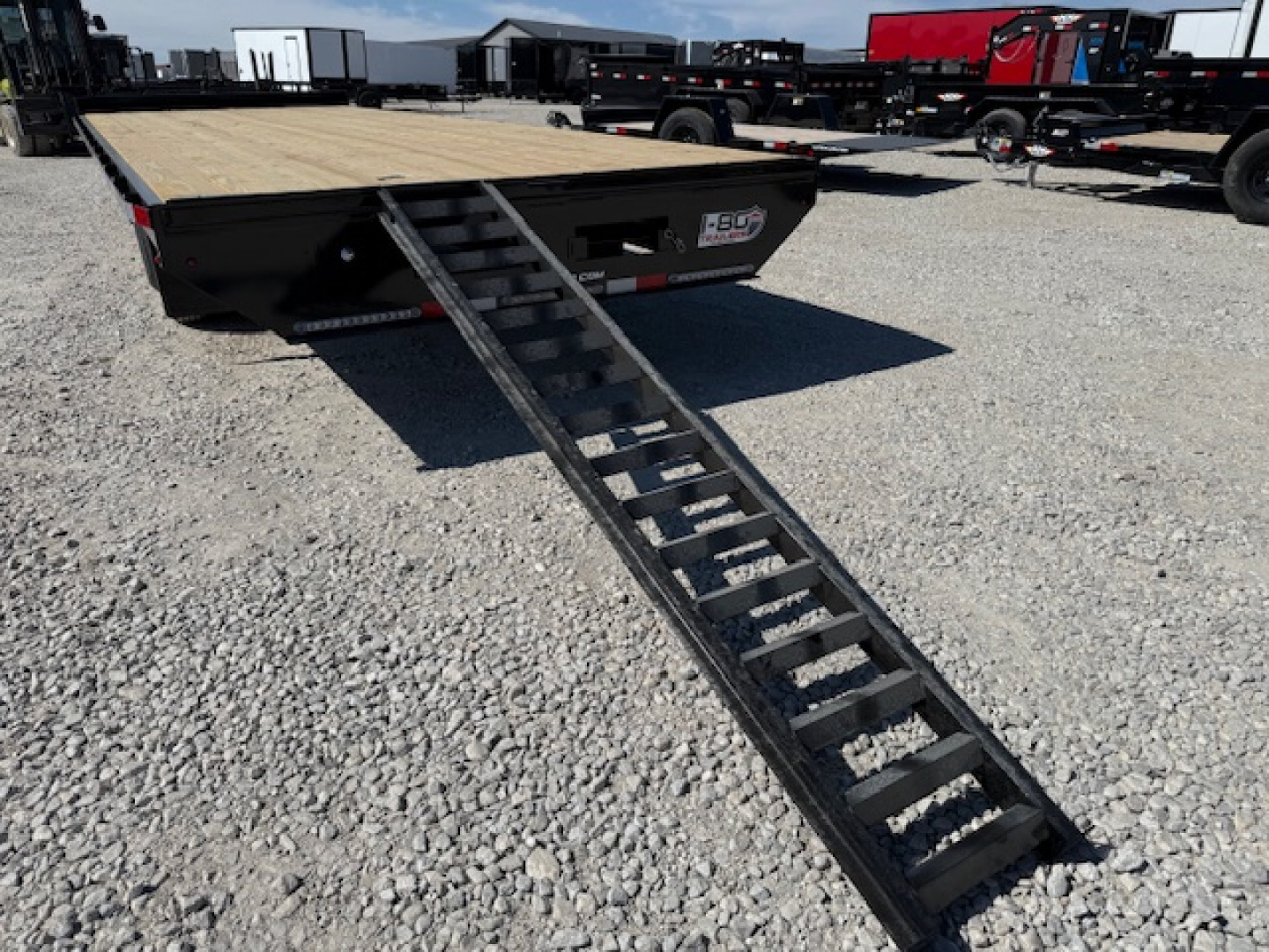 New 2026 H&H Black 102"x24' 14k Standard Duty Deckover Flatbed Trailer