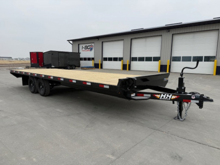 New 2026 H&H Black 102"x24' 14k Standard Duty Deckover Flatbed Trailer