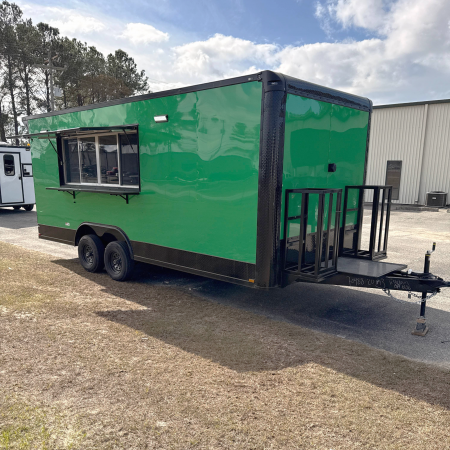 New 8.5X20TA Green Concession Trailer