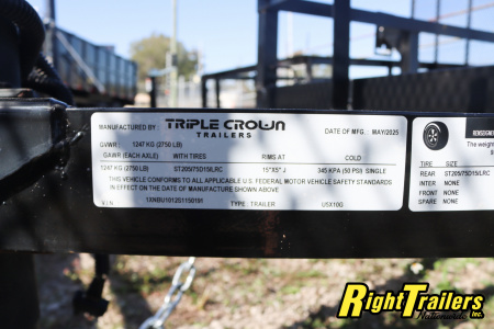 New 2025 5X10 Triple Crown Utility Trailer