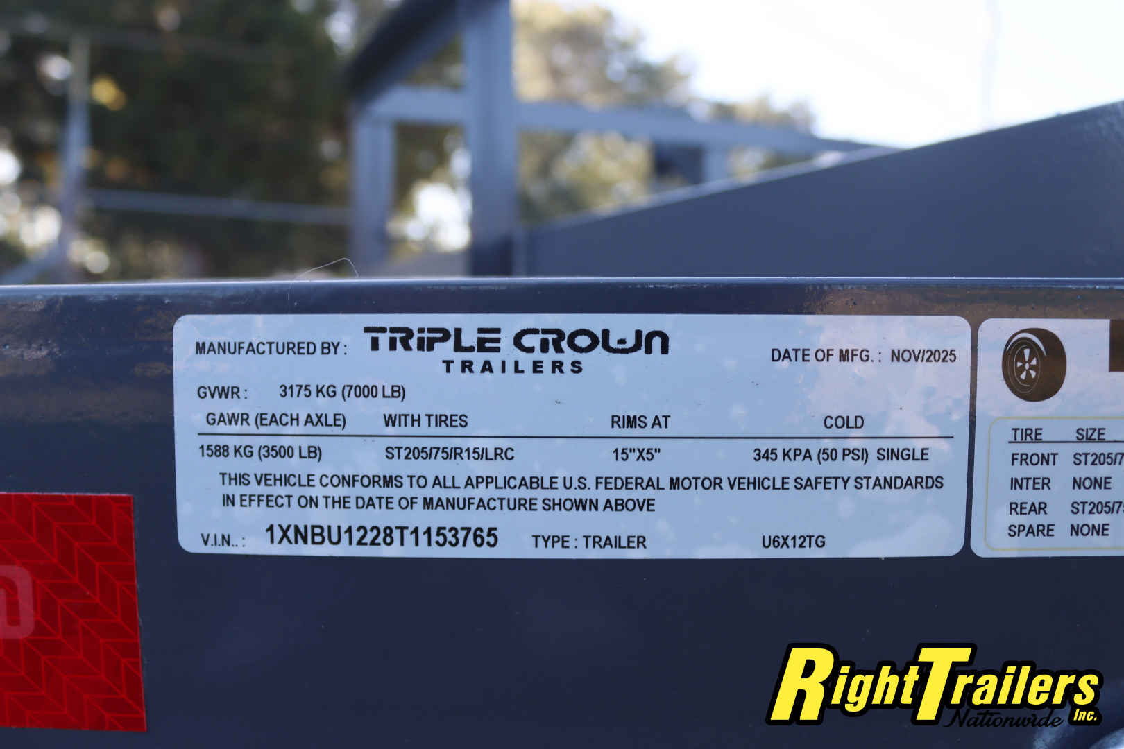 New 2026 6X12 Triple Crown Utility Trailer