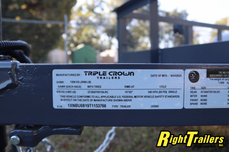 New 2026 5X8 Triple Crown Trailers Utility Trailer