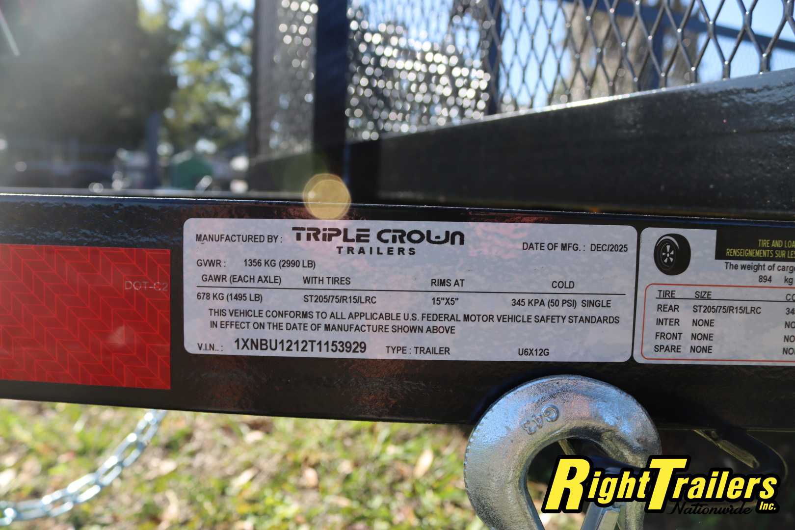New 2026 6X12 Triple Crown Utility Trailer