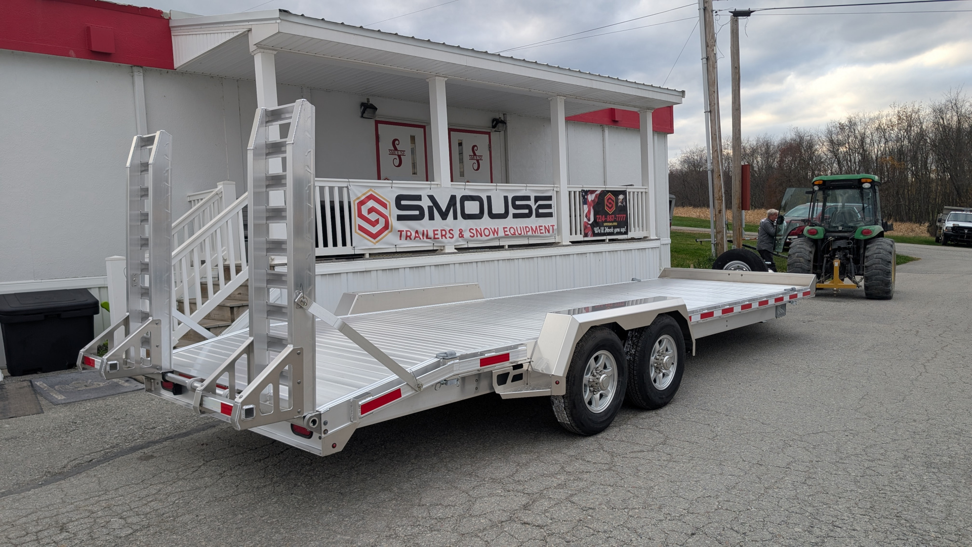 New 2025 EBY 24' TRADESMAN ALL ALUMINUM Lo Pro Equipment Hauler w/ 6' Standup Ramps