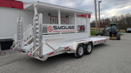 New 2025 EBY 24' TRADESMAN ALL ALUMINUM Lo Pro Equipment Hauler w/ 6' Standup Ramps