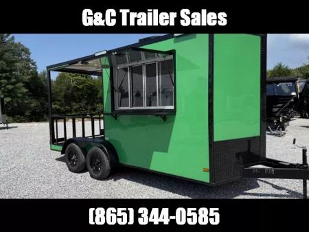 New 2026 All World Trailers 7X16 TA CONCESSION BBQ TRAILER Vending / Concession Trailer