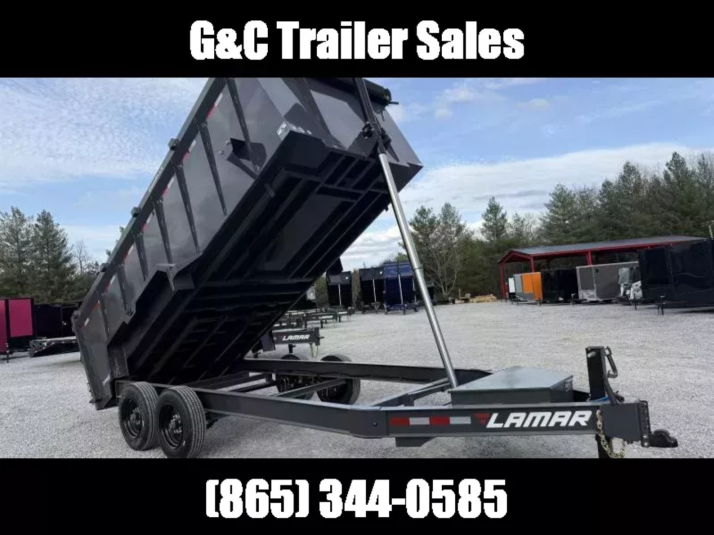 New 2026 Lamar 7x16  (4FT WALLS) DUMP TRAILER 16 GVWR Telescopic Dump