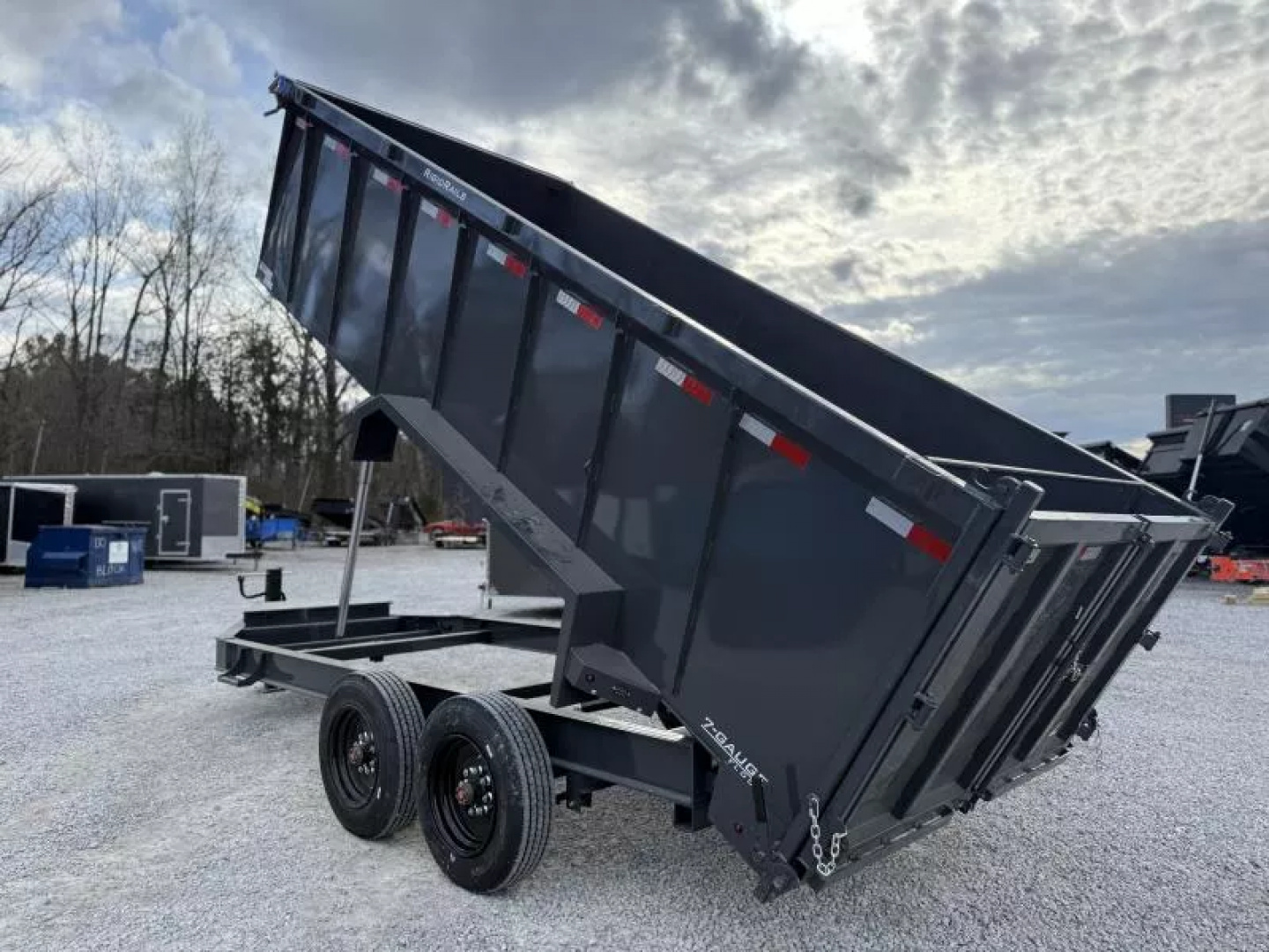 New 2026 Lamar 7x16  (4FT WALLS) DUMP TRAILER 16 GVWR Telescopic Dump